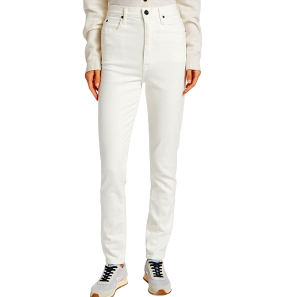 Slvrlake White High Rise Straight Leg Jeans Size 26